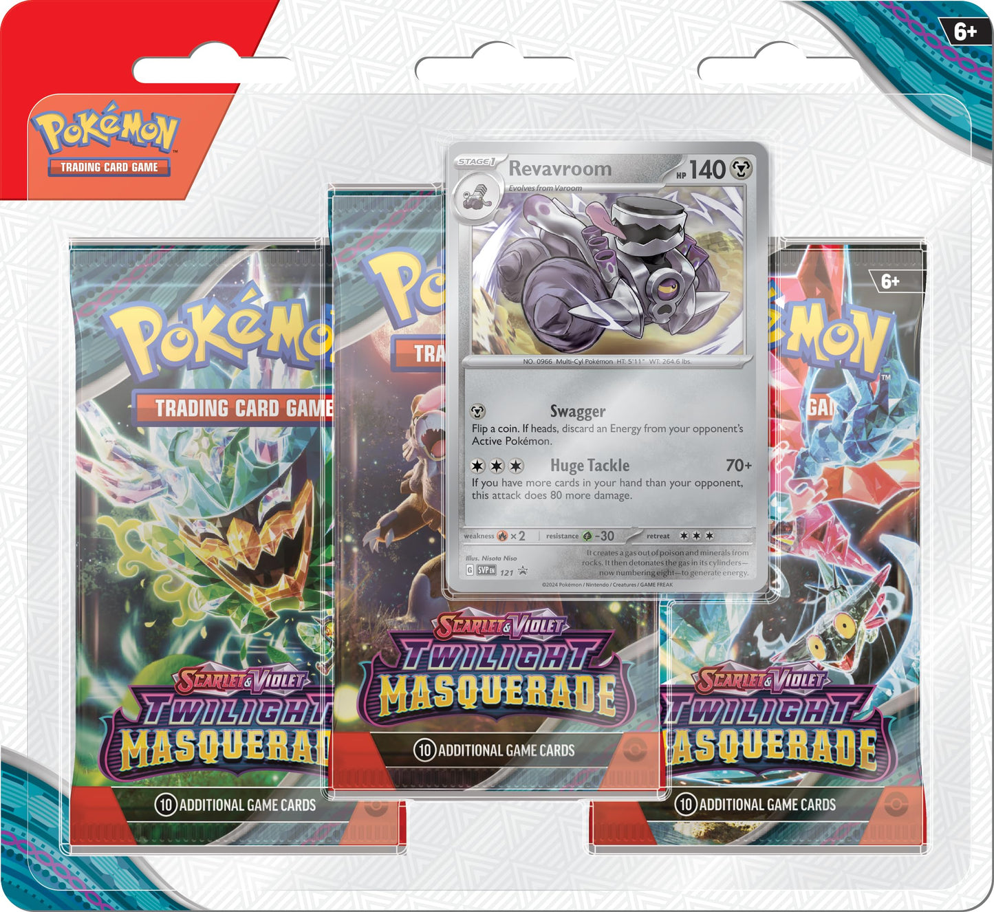 Pokemon TCG: Scarlet & Violet 6 Twilight Masquerade 3 Pack Blister
